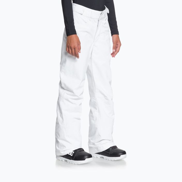 Pantaloni de snowboard pentru copii ROXY Backyard Girl 2021 bright white 2