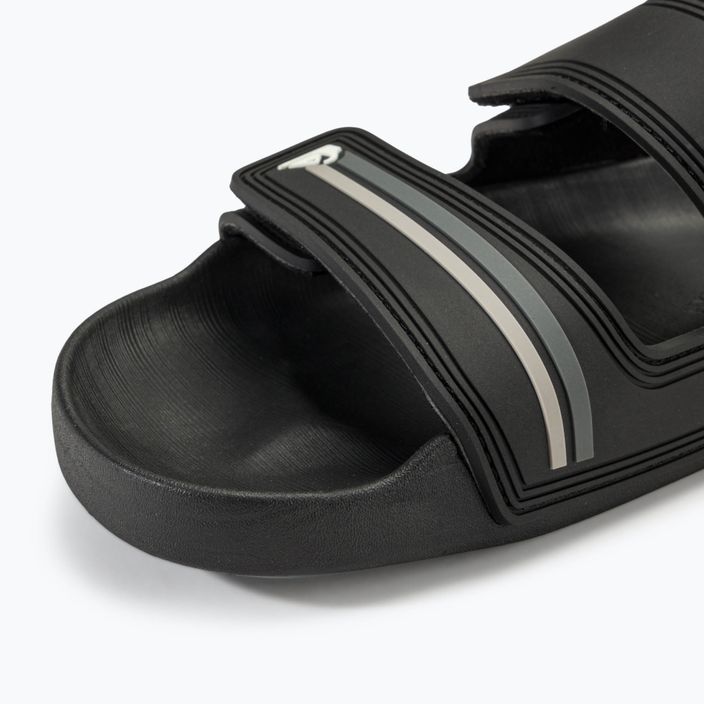 Șlapi de baie Quiksilver Rivi Double Adjust pentru bărbați negru/gri/negru/negru 7