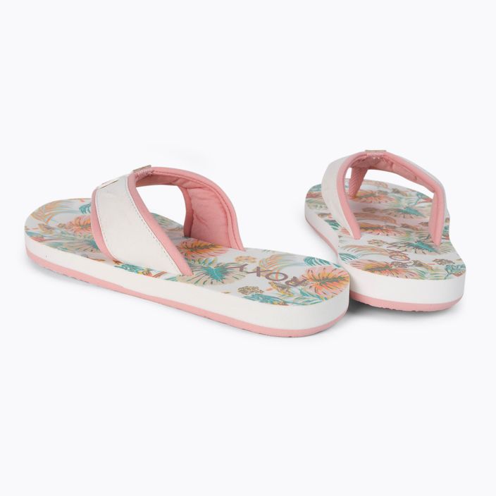 Flip flop pentru femei ROXY Coastin Print 2021 white/pink 3
