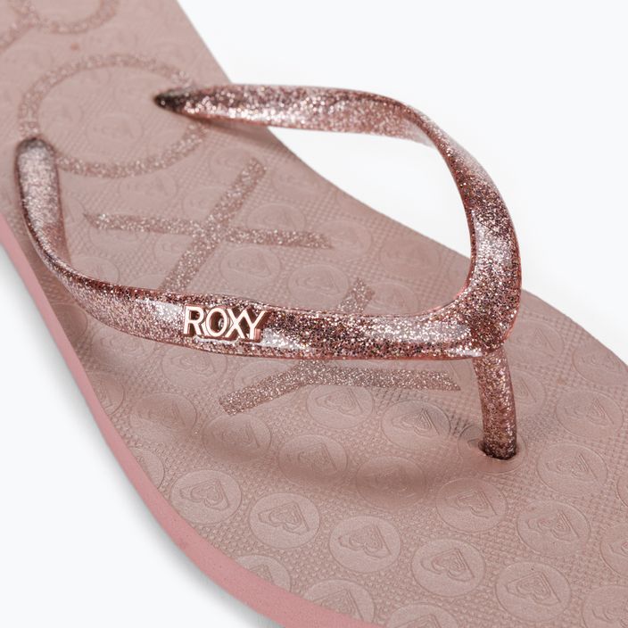 Flip flop pentru femei ROXY Viva Sparkle 2021 rose gold 7