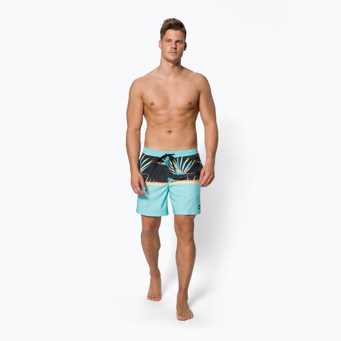 Pantaloni scurți de înot pentru bărbați Quiksilver Ocean Division 17' albastru deschis EQYJVV03891-BGD6 2