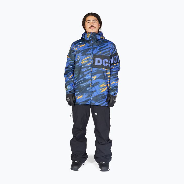 Jachetă de snowboard pentru bărbați DC Propaganda angled tie dye royal blue 2