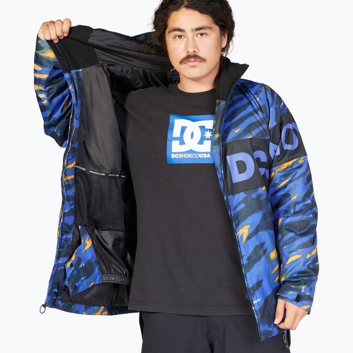 Jachetă de snowboard pentru bărbați DC Propaganda angled tie dye royal blue 8
