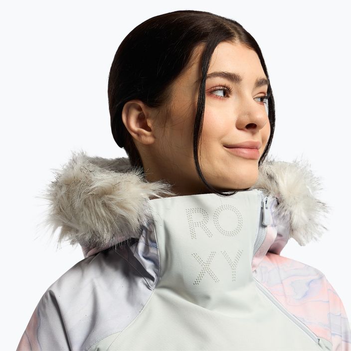 Jachetă de snowboard pentru femei ROXY Chloe Kim Overhead 2021 gray violet marble 5