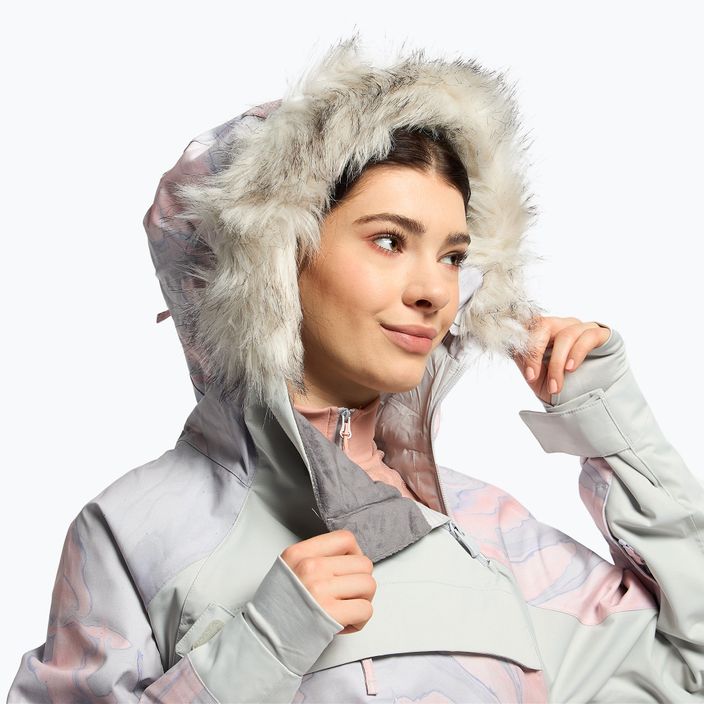 Jachetă de snowboard pentru femei ROXY Chloe Kim Overhead 2021 gray violet marble 6