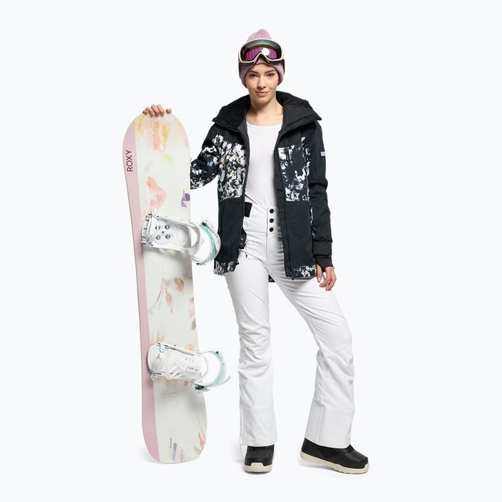 Jachetă de snowboard pentru femei ROXY Presence Parka 2021 true black black flowers 2