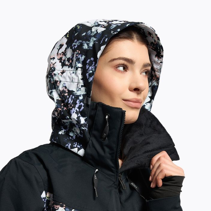 Jachetă de snowboard pentru femei ROXY Presence Parka 2021 true black black flowers 5