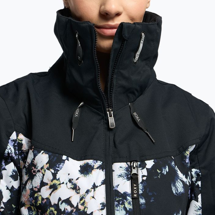 Jachetă de snowboard pentru femei ROXY Presence Parka 2021 true black black flowers 7