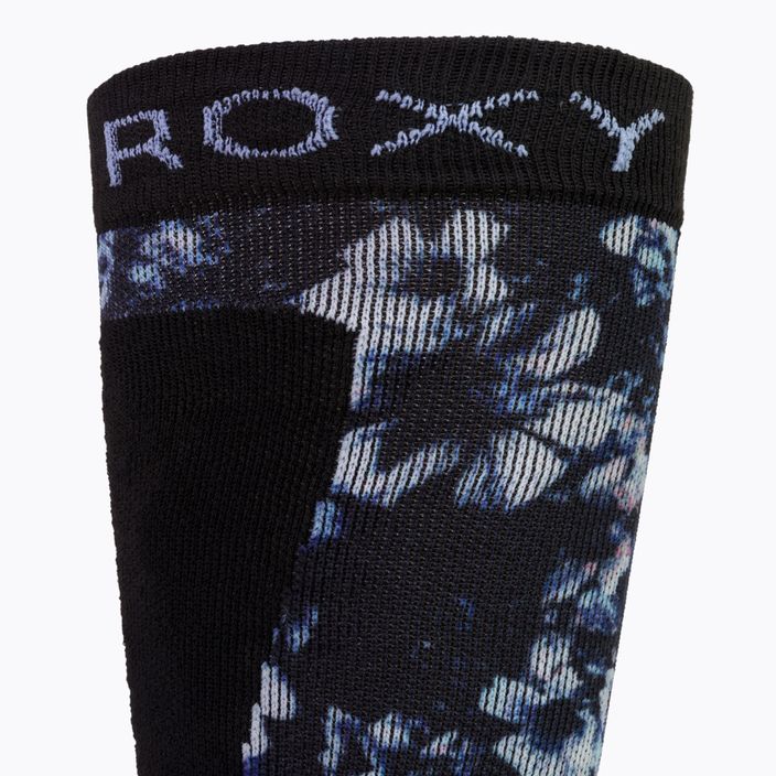 Șosete de snowboard pentru femei ROXY Paloma 2021 true black black flowers 4