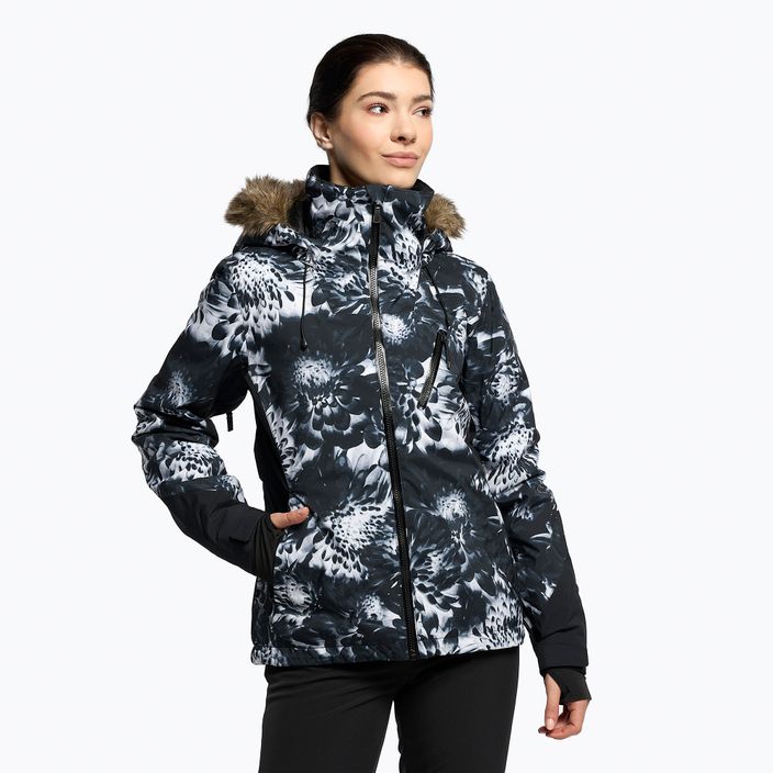 Jachetă de snowboard pentru femei ROXY Jet Ski Premium 2021 true black future flower