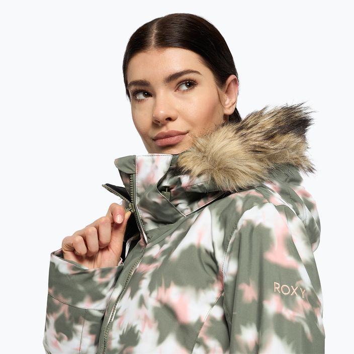 Jachetă de snowboard pentru femei ROXY Jet Ski 2021 deep lichen green nimal 7