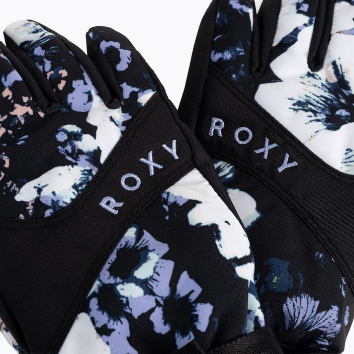 Mănuși de snowboard pentru copii ROXY Jetty 2021 true black black flowers 4