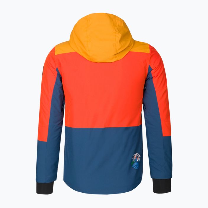 Jachetă de snowboard pentru copii Quiksilver Kai Jones Ambition portocaliu și albastru marin EQBTJ03169 2
