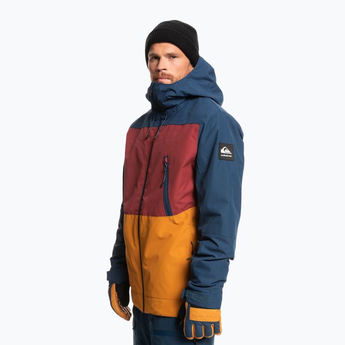 Quiksilver Sycamore jachetă de snowboard pentru bărbați albastru marin și roșu EQYTJ03335 2