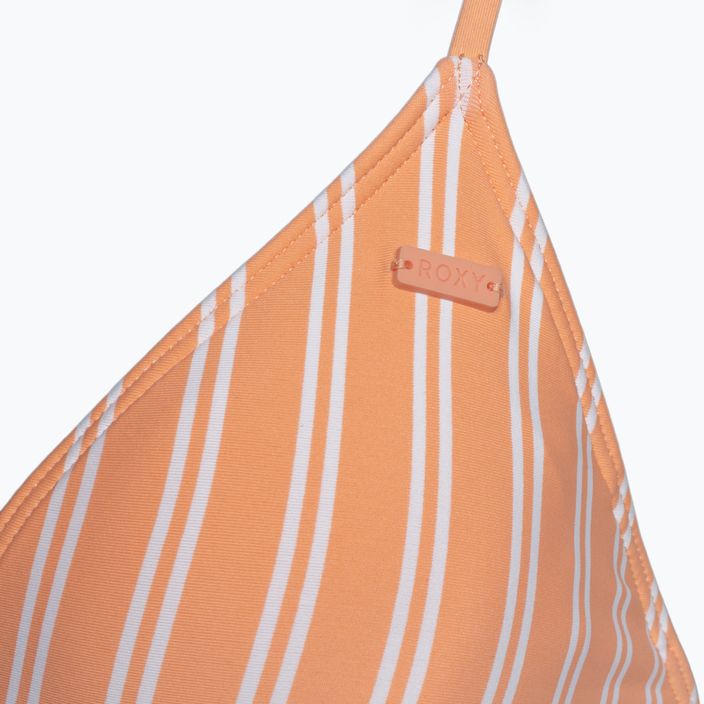 Costum de baie top ROXY Into The Sun Fix Tiki Triangle 2021 papaya punch novelta stripe h 3