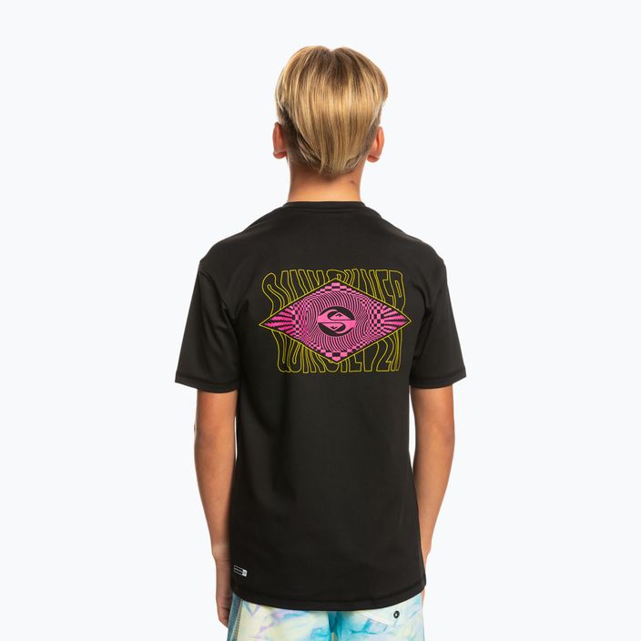 Quiksilver Radical Surf SS Y tricou de înot pentru copii negru 3