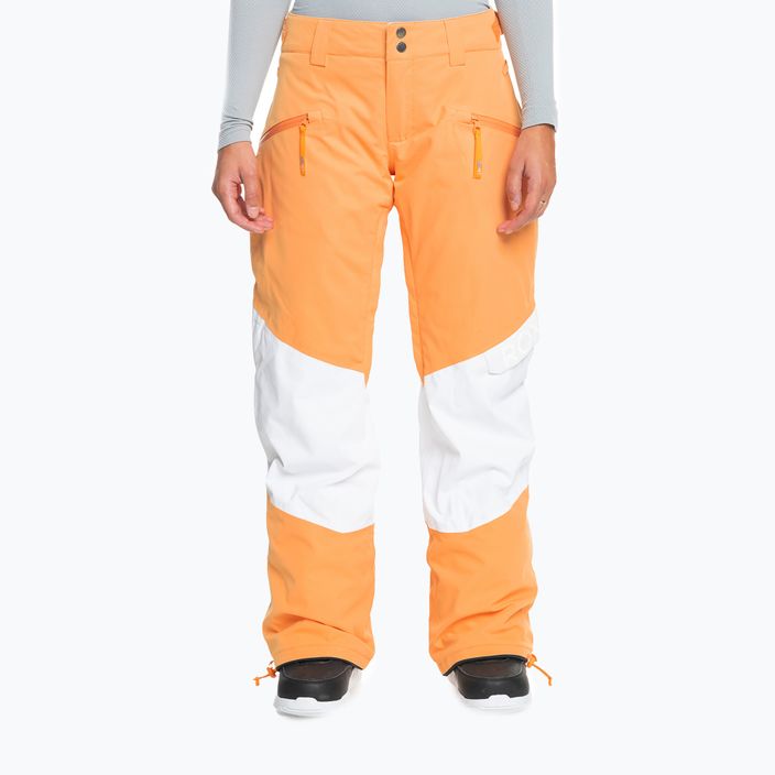 Pantaloni de snowboard pentru femei ROXY Chloe Kim Woodrose portocaliu fals