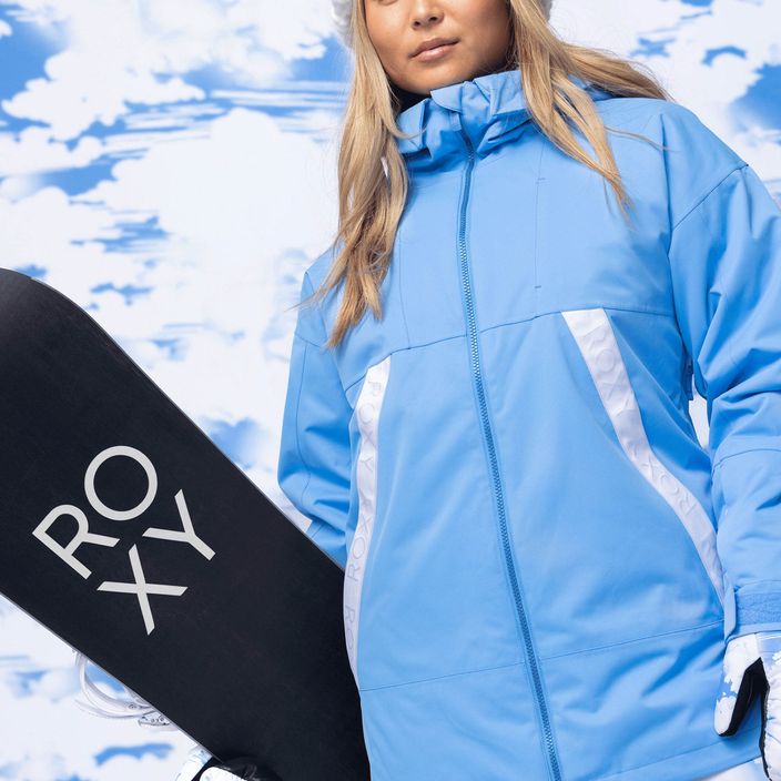 Jachetă de snowboard pentru femei ROXY Chloe Kim albastru azuriu 4