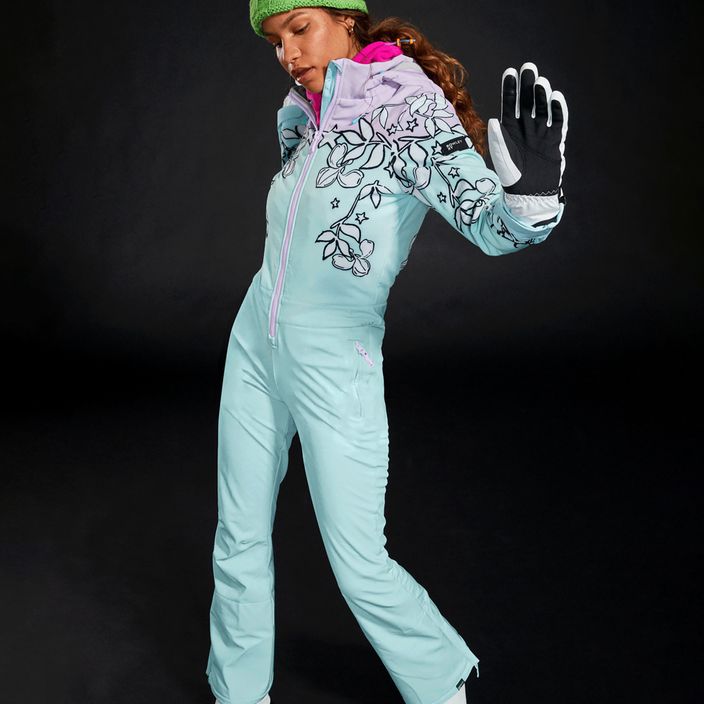 Costum de schi pentru femei ROXY X Rowley Ski fair aqua laurel floral 7