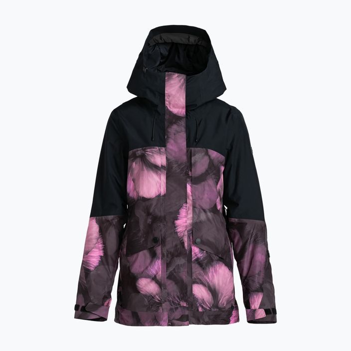 Jachetă de snowboard pentru femei ROXY Gore-Tex Glade Glade Imprimat negru adevărat panseluță panseluță panseluță 6