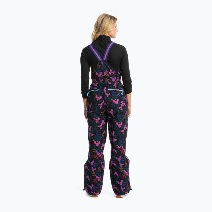 Pantaloni de snowboard pentru femei ROXY X Rowley Insulated Bib True Black Darkreds floral 3