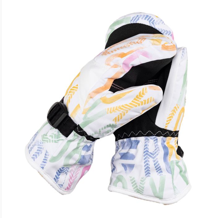 Mănuși de snowboard pentru copii ROXY Jetty Mitt Girl alb strălucitor sapin rg
