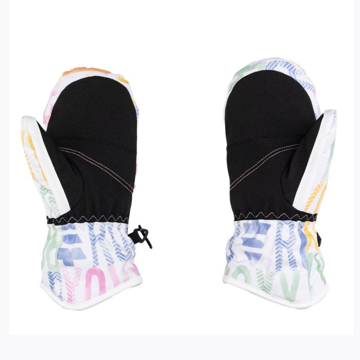 Mănuși de snowboard pentru copii ROXY Jetty Mitt Girl alb strălucitor sapin rg 2
