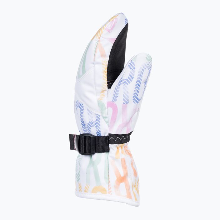 Mănuși de snowboard pentru copii ROXY Jetty Mitt Girl alb strălucitor sapin rg 6