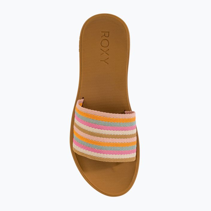 Papuci pentru femei  ROXY Beachie Breeze tan/crazy pink 5