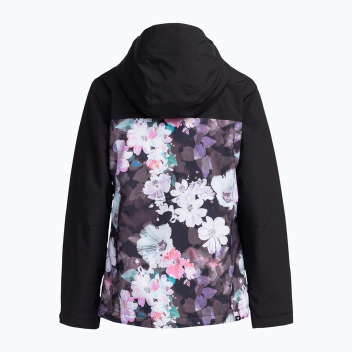 Jachetă de snowboard pentru femei ROXY Galaxy Galaxy negru adevărat floare neclară floare 11