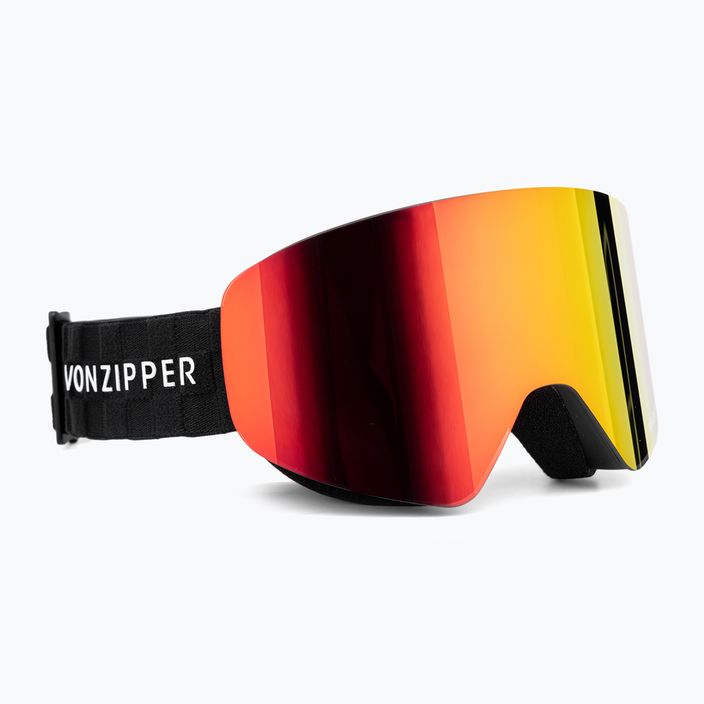 Ochelari de snowboard VonZipper Encore negru satinat/strălucitor de foc cromat pentru snowboard