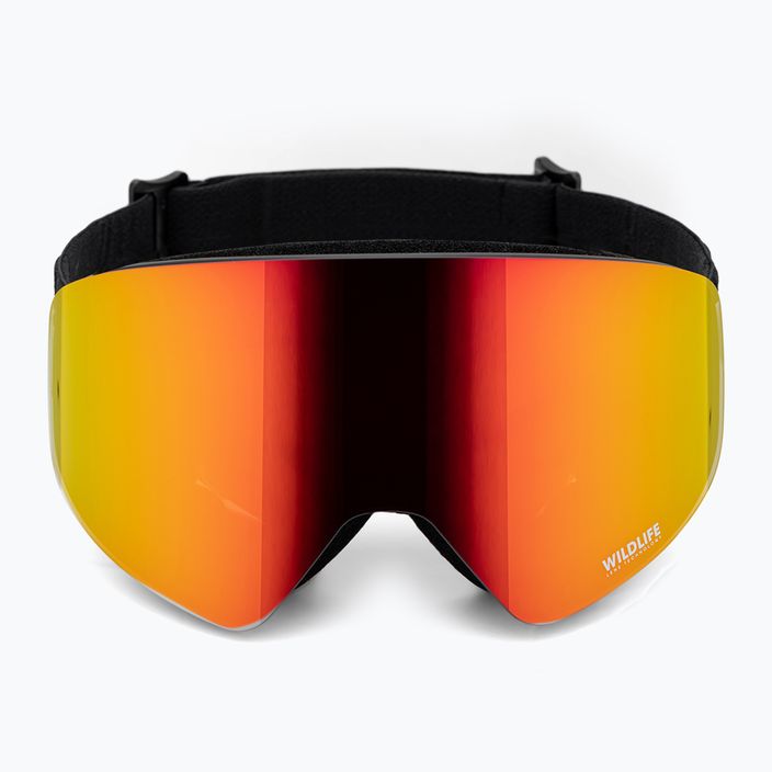 Ochelari de snowboard VonZipper Encore negru satinat/strălucitor de foc cromat pentru snowboard 2