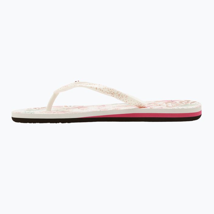Papuci pentru femei  ROXY Portofino III white/crazy pink print 3
