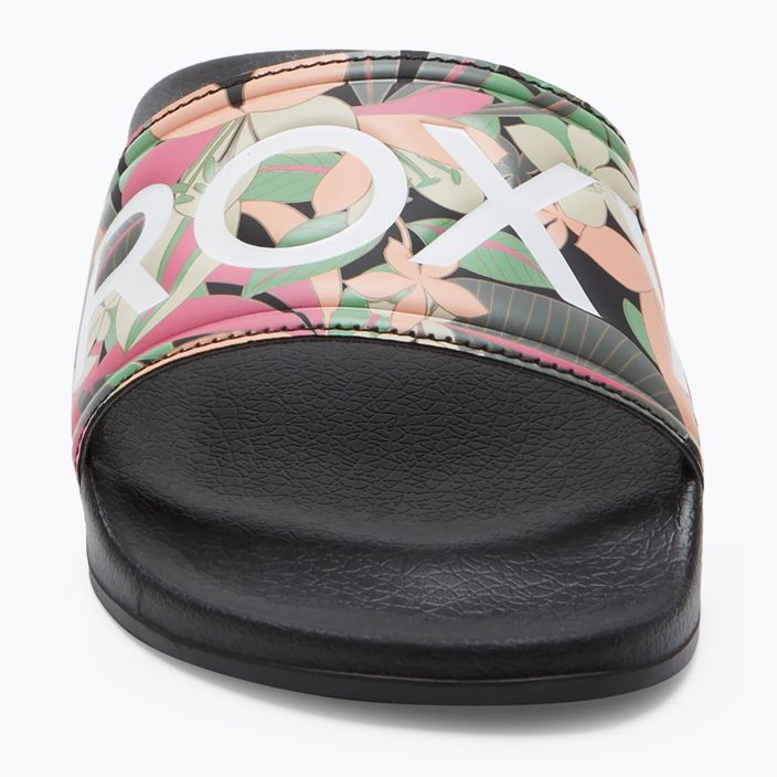 Papuci pentru femei  ROXY Slippy II black/pink/soft lime 4