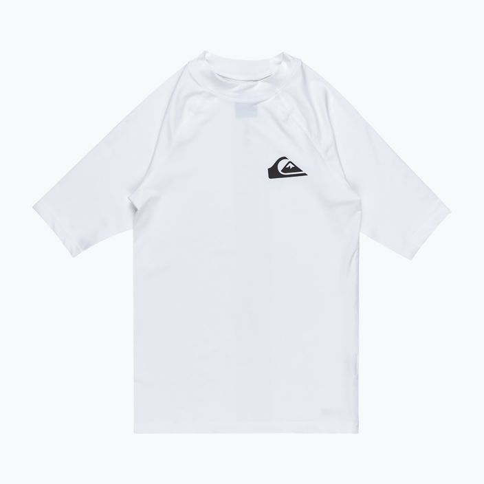 Quiksilver Everyday UPF50 tricou de înot alb pentru juniori