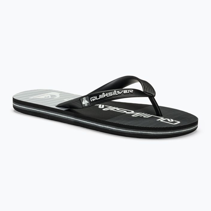 Șlapi de plajă Quiksilver Molokai Stripe negru/negru/gri pentru bărbați