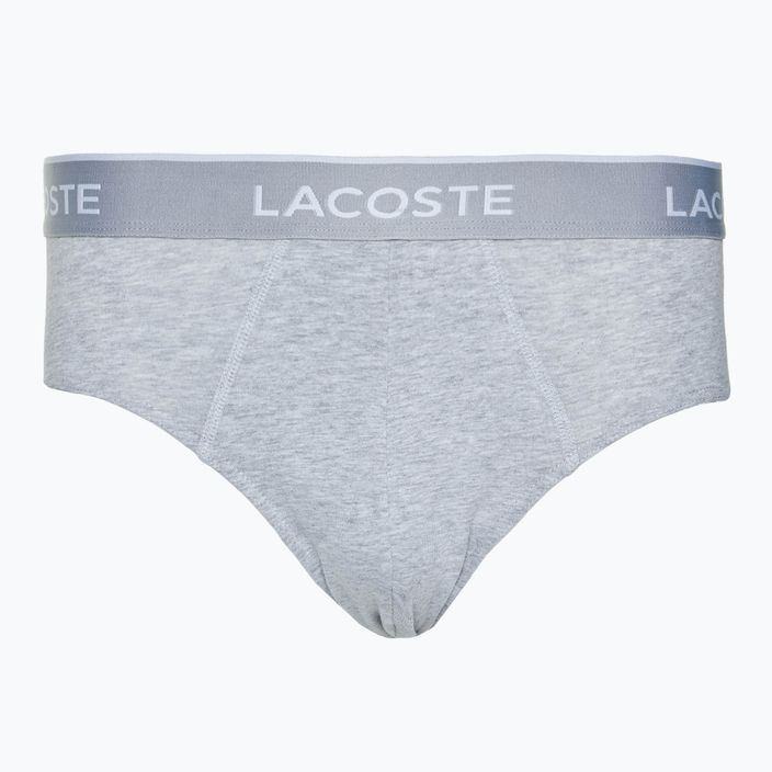 Slip pentru bărbați  Lacoste 8H3472 3 pary black/white/silver chine 3