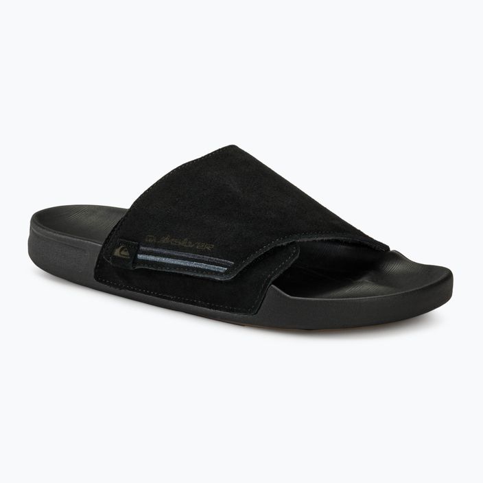 Quiksilver Rivi Suede - șlapi pentru bărbați negru 1