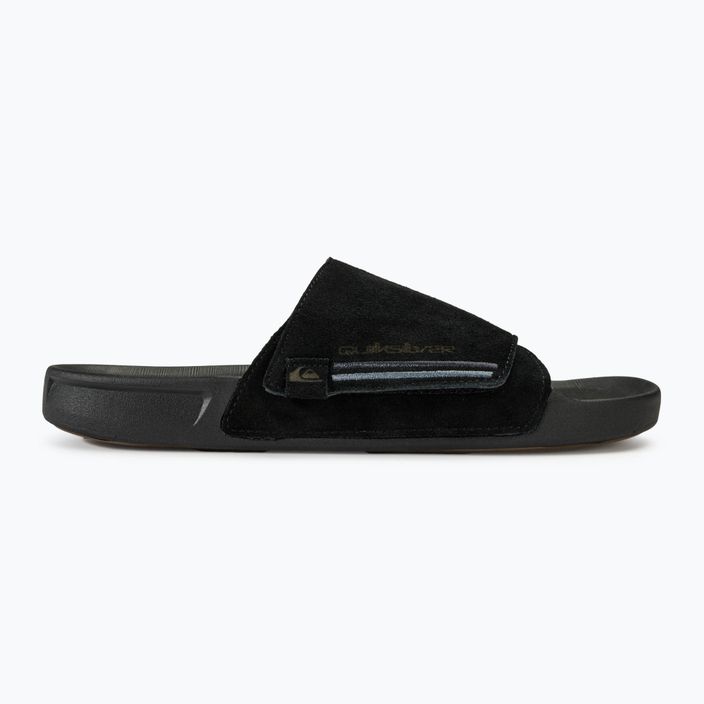 Quiksilver Rivi Suede - șlapi pentru bărbați negru 1 2