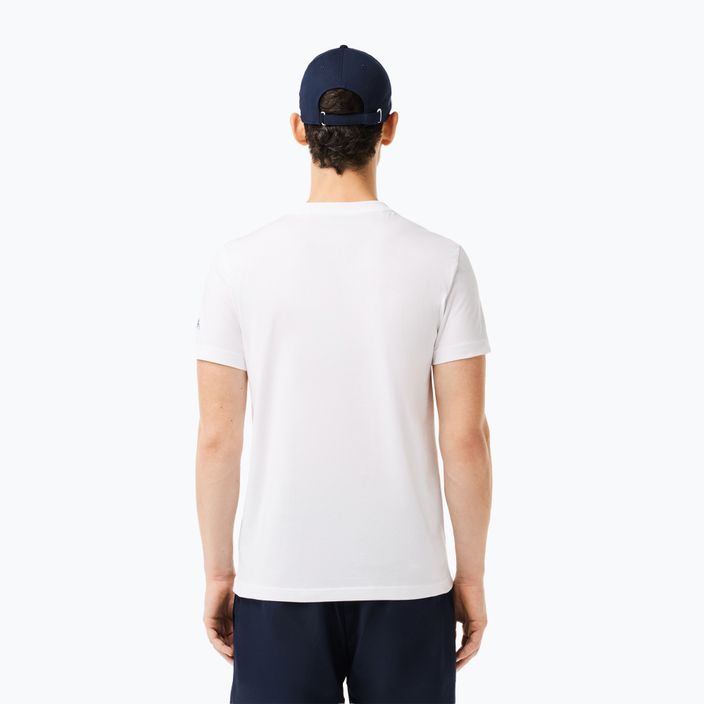 Lacoste Tennis X Novak Djokovic set tricou alb + șapcă albă 2