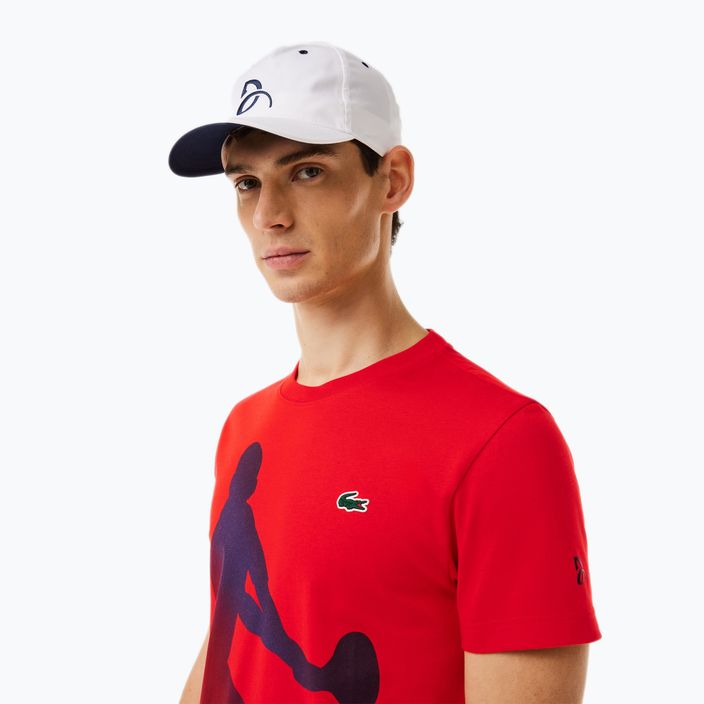 Lacoste Tenis X Novak Djokovic cămașă de tufișuri de coacăze roșii + set șapcă 3
