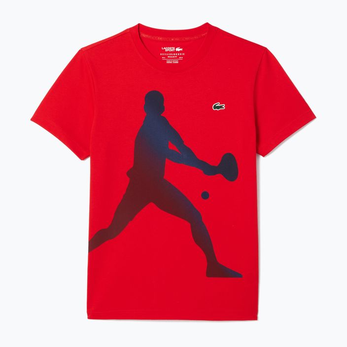 Lacoste Tenis X Novak Djokovic cămașă de tufișuri de coacăze roșii + set șapcă 4