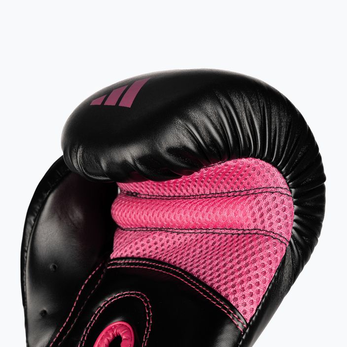 Mănuși de box adidas Hybrid 80, negru și roz, ADIH80 4