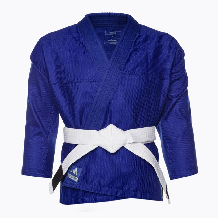 GI pentru jiu-jitsu brazilian pentru copii adidas Rookie albastru/grișu 2