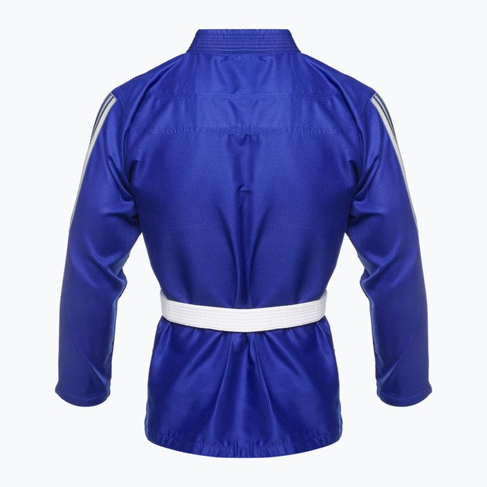 GI pentru jiu-jitsu brazilian adidas Rookie albastru/grișu 3