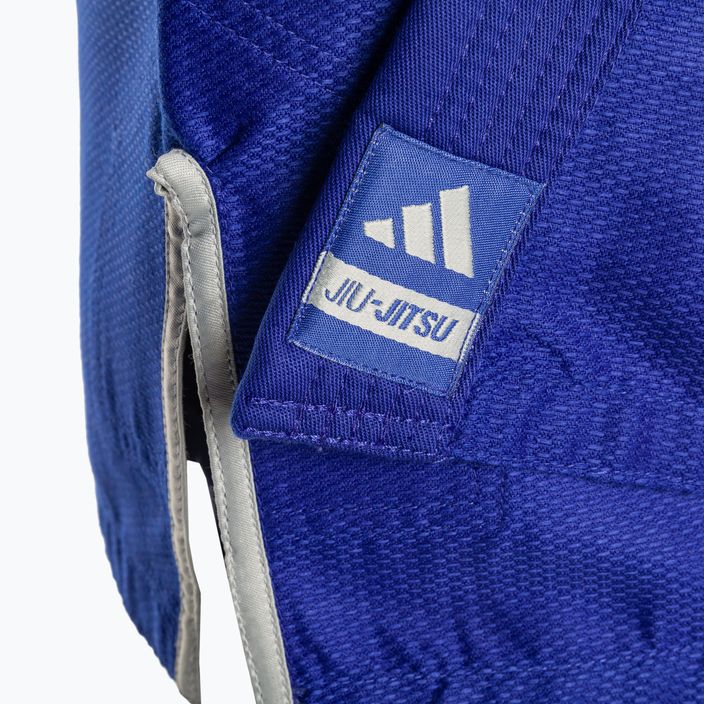 GI pentru jiu-jitsu brazilian adidas Rookie albastru/grișu 6