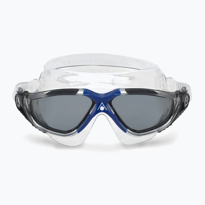 Mască de înot Aquasphere Vista transparentă/gri închisă/greu închisă/ oglindă fumurie MS5050012LD 7