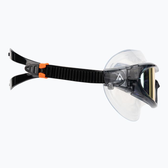Mască de înot Aquasphere Vista Pro gri închis/negru/portocaliu oglindă din titan MS5041201LMO 3