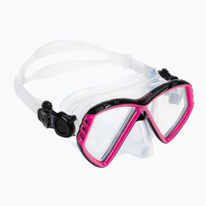 Aqualung Cub Combo kit de snorkel pentru copii mască + snorkel negru/roz SC3990002 2
