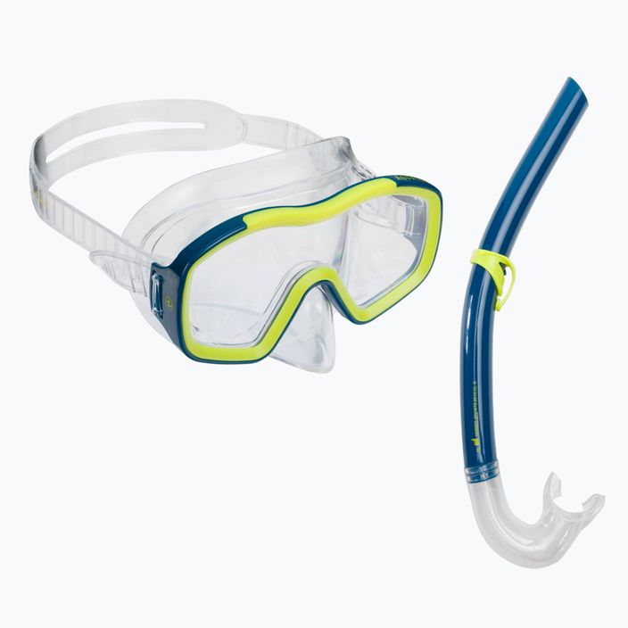 Set de scufundări Aqualung Raccon Combo mască + tub albastru-galben SC4000007